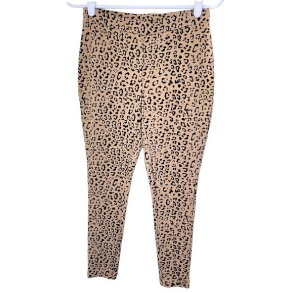 Chico's Leggings Tan Black Animal Print Soft Stretch Pants Womens SZ XS/4 Petite - Picture 4 of 10